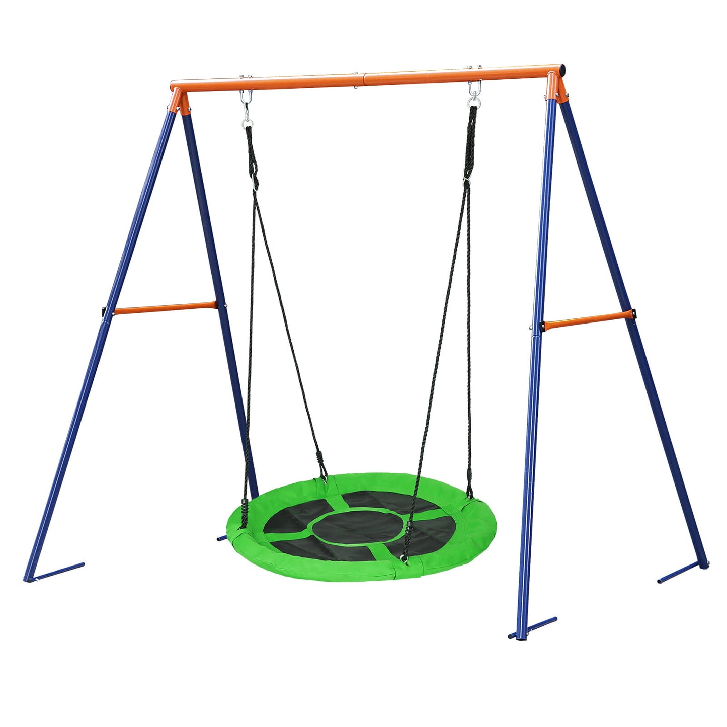 ZENY 40" Tree Swing Spider Saucer Freestanding Steel 73" H Swing Stand, Green